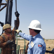 Working on a drill